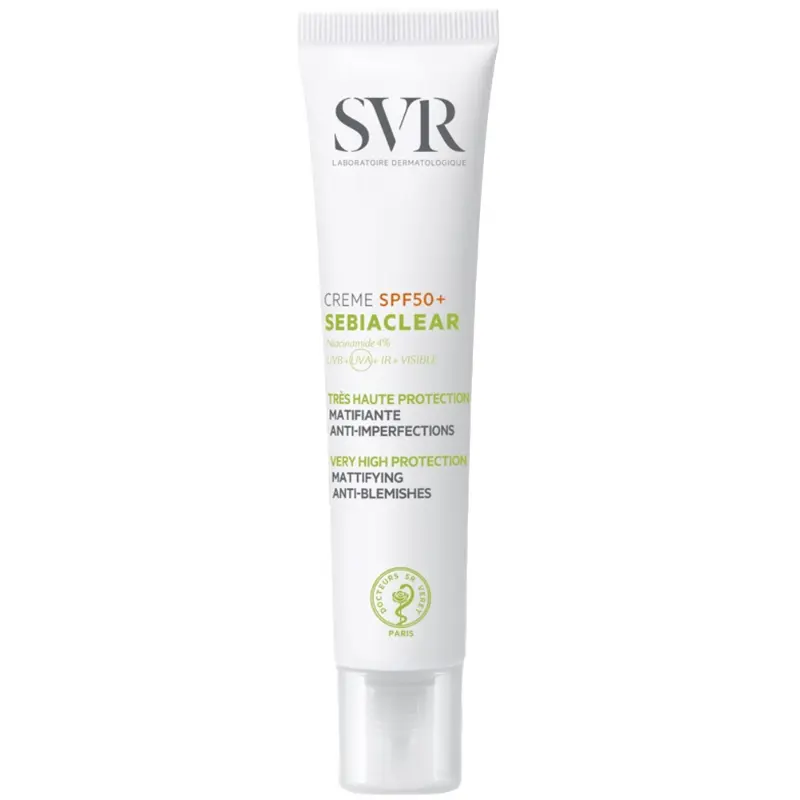 SVR Sebiaclear Cream SPF50 High Sun Protection Mattifying Anti-Blemish - 50ml