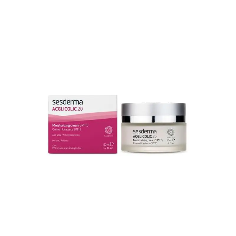 Sesderma Acglicolic 20 Moisturizing Cream SPF15 Anti-Aging -  50ml