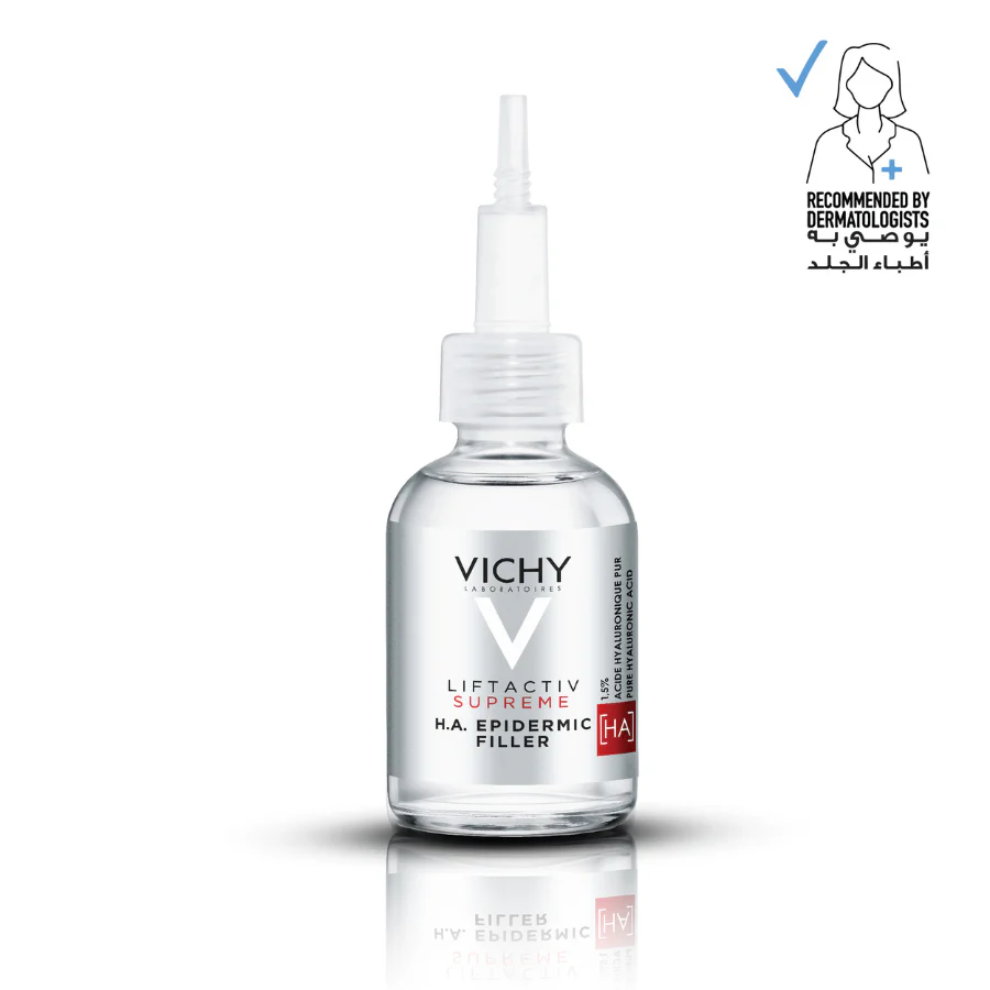 Vichy Liftactiv Supreme HA Filler Hyaluronic Acid Serum To Reduce Wrinkles, Plump, & Smooth - 30ml