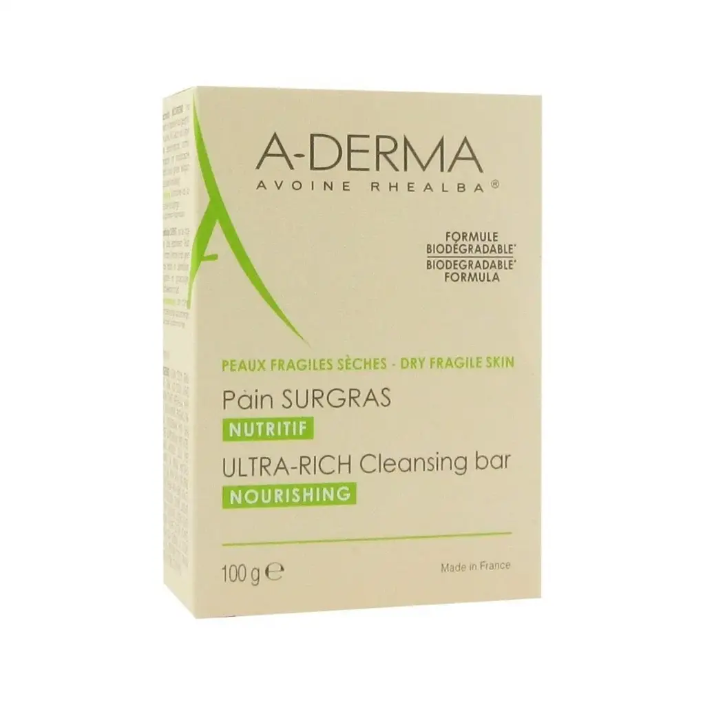 A-derma Ultra-rich Cleansing Bar - 100g 