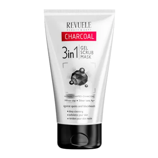 [RVL015] Revuele Charcoal 3in1 Gel Scrub Mask - 150ml