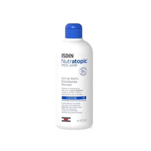 [IDN025] Isdin Nutratopic Pro-Amp Emollient Bath Gel Atopic Skin - 400ml