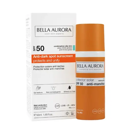 [BLA007] Bella Aurora Anti Dark Spot Sunscreen SPF 50+  for Combination & Oily Skin - 50ml