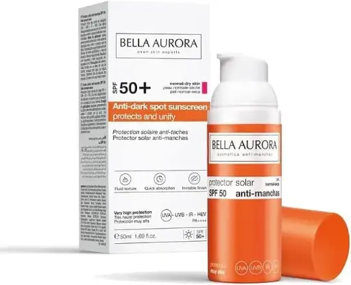 [BLA008] Bella Aurora Anti Dark Spot Sunscreen  SPF 50+ for Normal & Dry Skin - 50ml