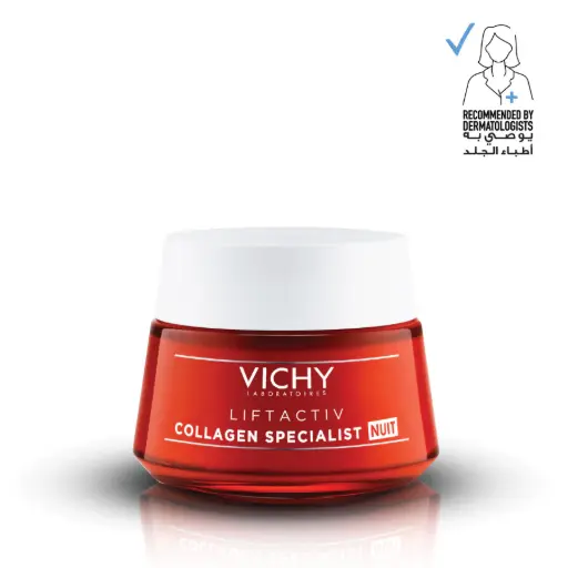 [VCY016] Vichy Liftactiv Collagen Specialist Night Cream Anti Aging Face Moisturizer - 50ml