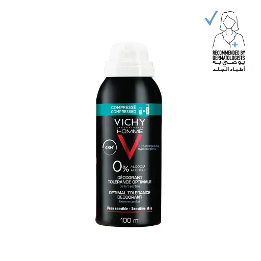 [VCY021] Vichy Homme 48 Hour Anti-Perspirant Optimal Tolerance Deodorant Spray for Men - 100ml