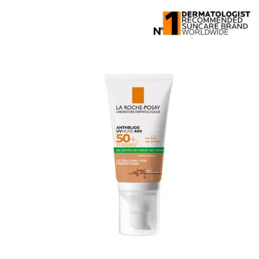 [LRP032] La Roche Posay Anthelios XL Tinted Sunscreen Dry Touch Anti Shine SPF50+ for Oily Skin - 50ml