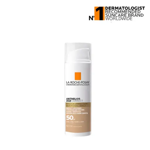 [LRP040] La Roche Posay Anthelios Age Correct SPF50 Tinted Anti Ageing Invisible Sunscreen with Niacinamide  - 50 ml