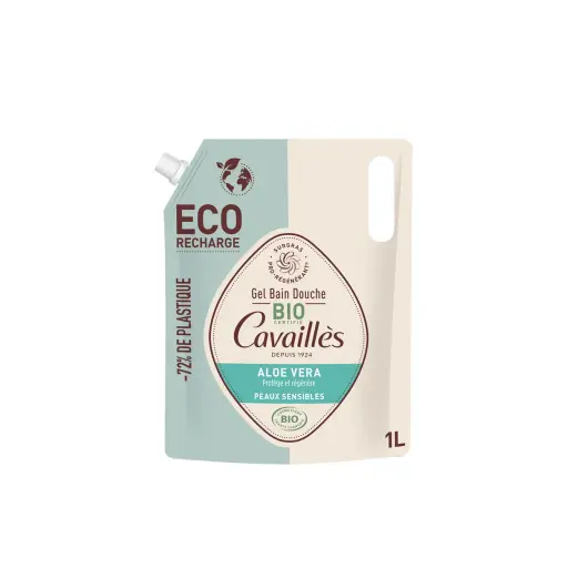 [RGC031] Roge Cavailles Eco-Recharge Bath & Shower Gel With Organic Aloe Vera for Sensitive Skin - 1L