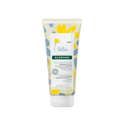 [KRN047] Klorane Baby Gentle Foaming Gel for Body and Hair - 200ml 